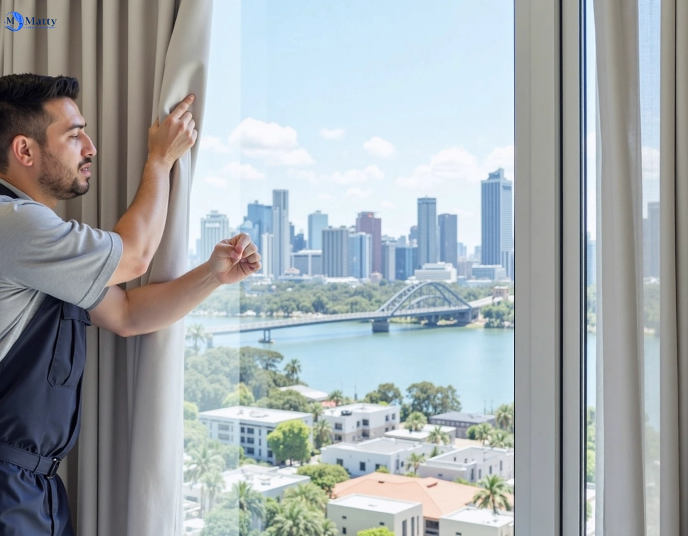 Professional curtain steam cleaning service chatswood-west-nsw QLD by Matty Curtain Cleaning