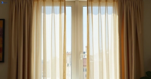 Dull dusty drapes in chatswood-west-nsw before professional cleaning